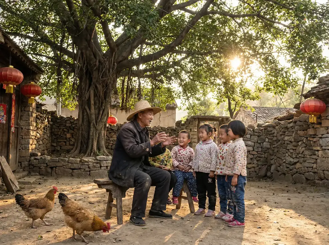 老人在大榕树下给孩子们讲故事 - 温柔的背叛在线观看 乡村记忆